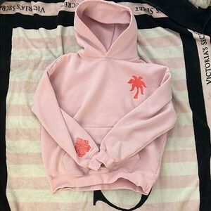 Pink Palm puff Hoodie